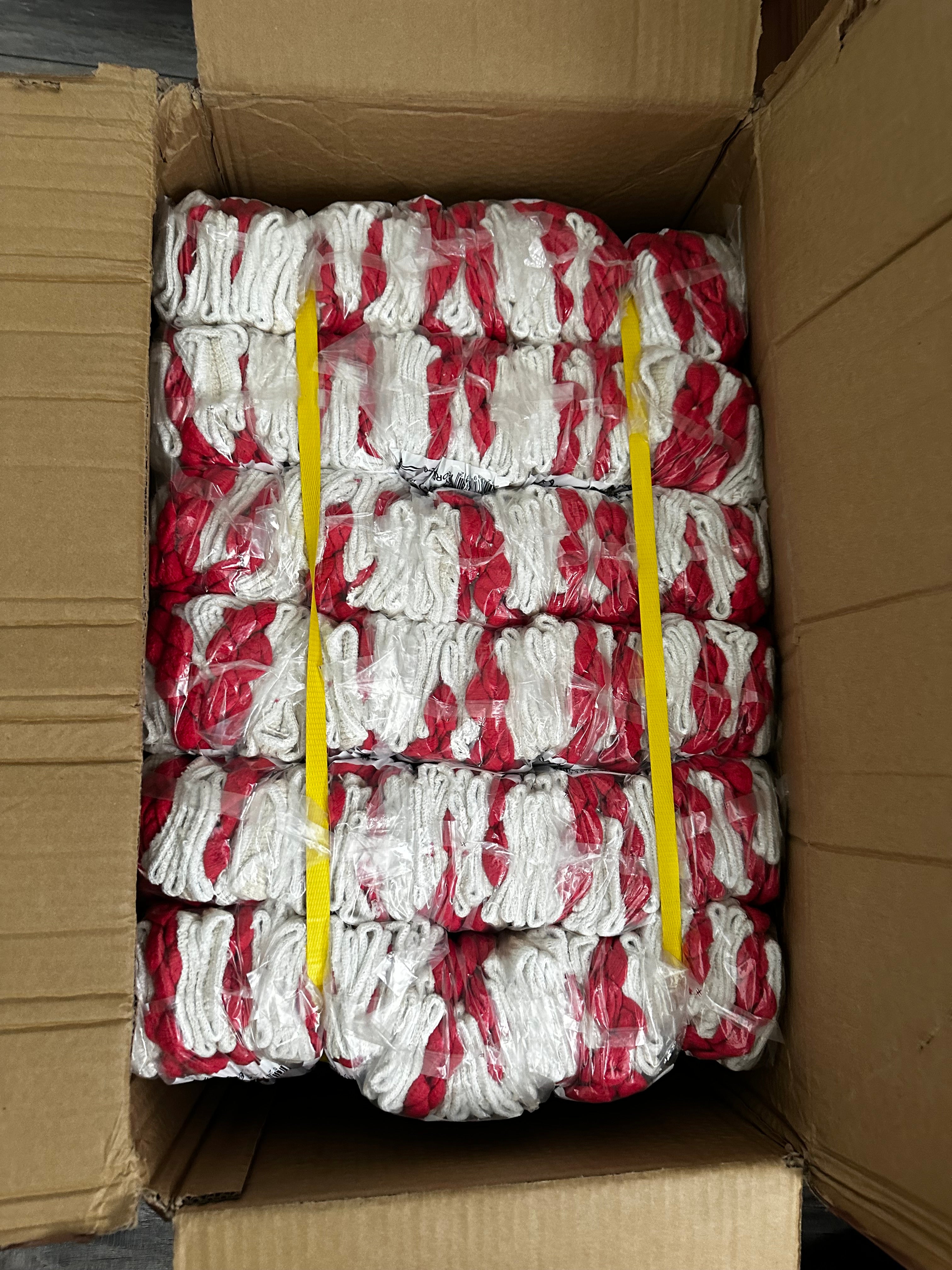 Latex Dipped String Knit Cotton Work Safety Gloves
